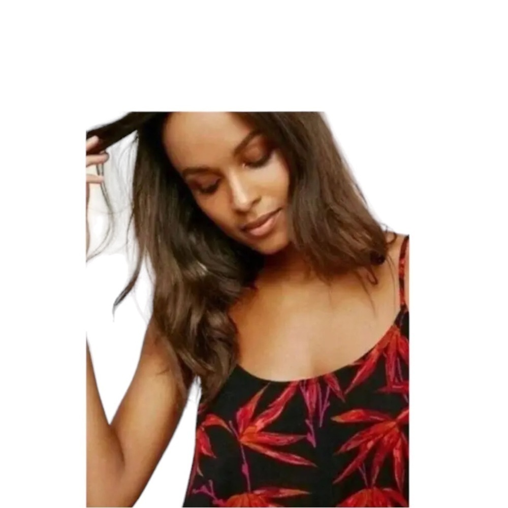 FREE PEOPLE INTIMATELY Floral Simone Tank Top in Black/Red Size XS - Picture 8 of 8